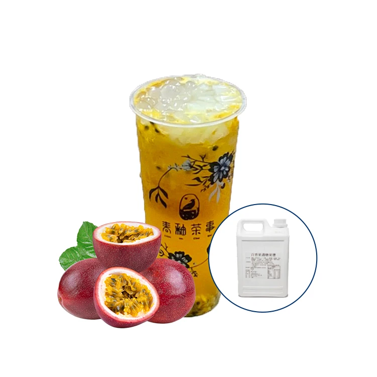 trending products 2022 taiwan bubble tea ingredient franchise suppliers Passion Fruit Syrup