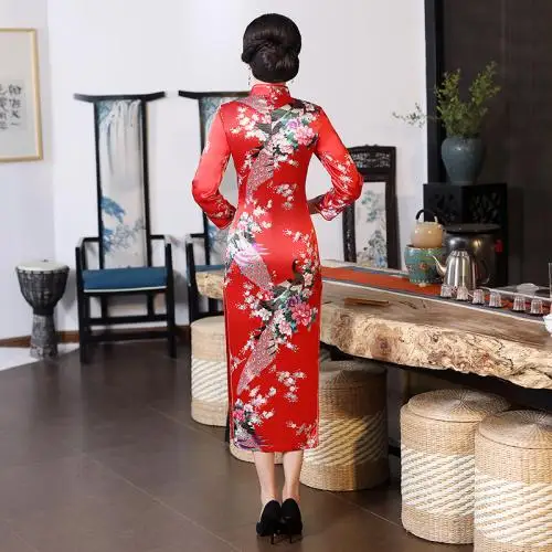 459370 Wholesale New Silk cheongsam dress Hot