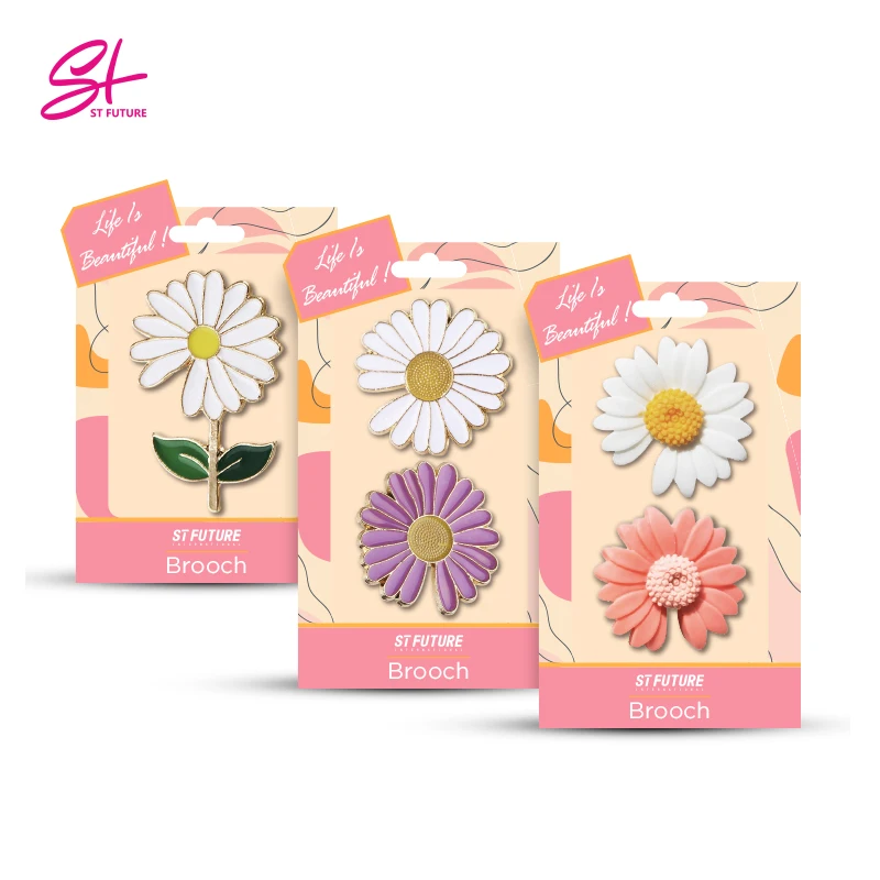 St Future Sunflower Latest Fashion Lapel Pin Brooch Custom Brooches For Women Girl
