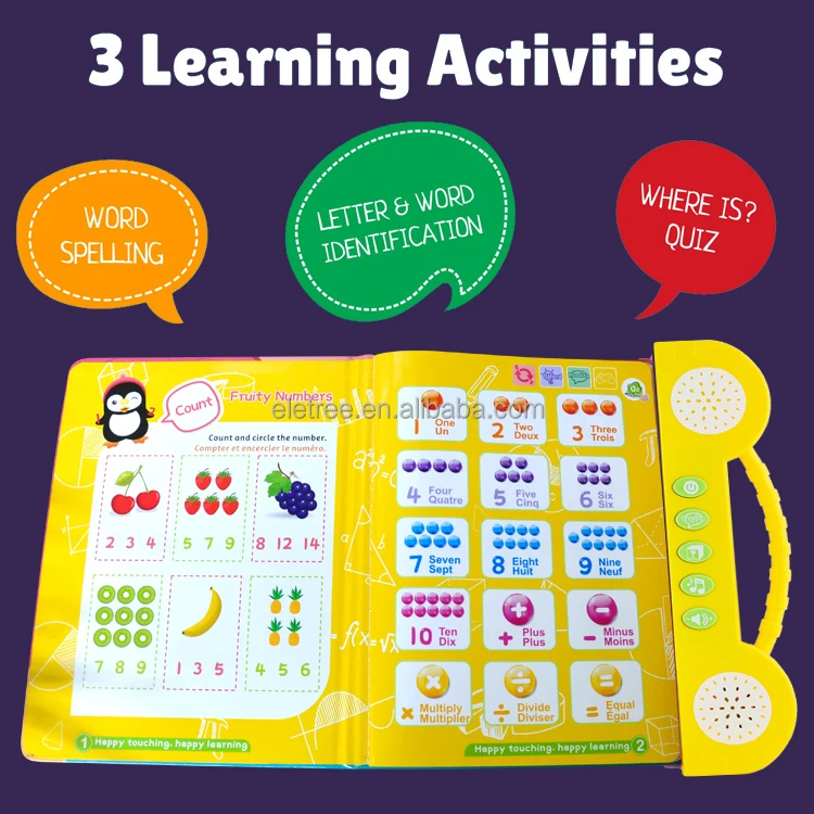 Children Electronic Math Oral Learn By Game Machine Baby Electric Book With English Urdu And Math For Preschool