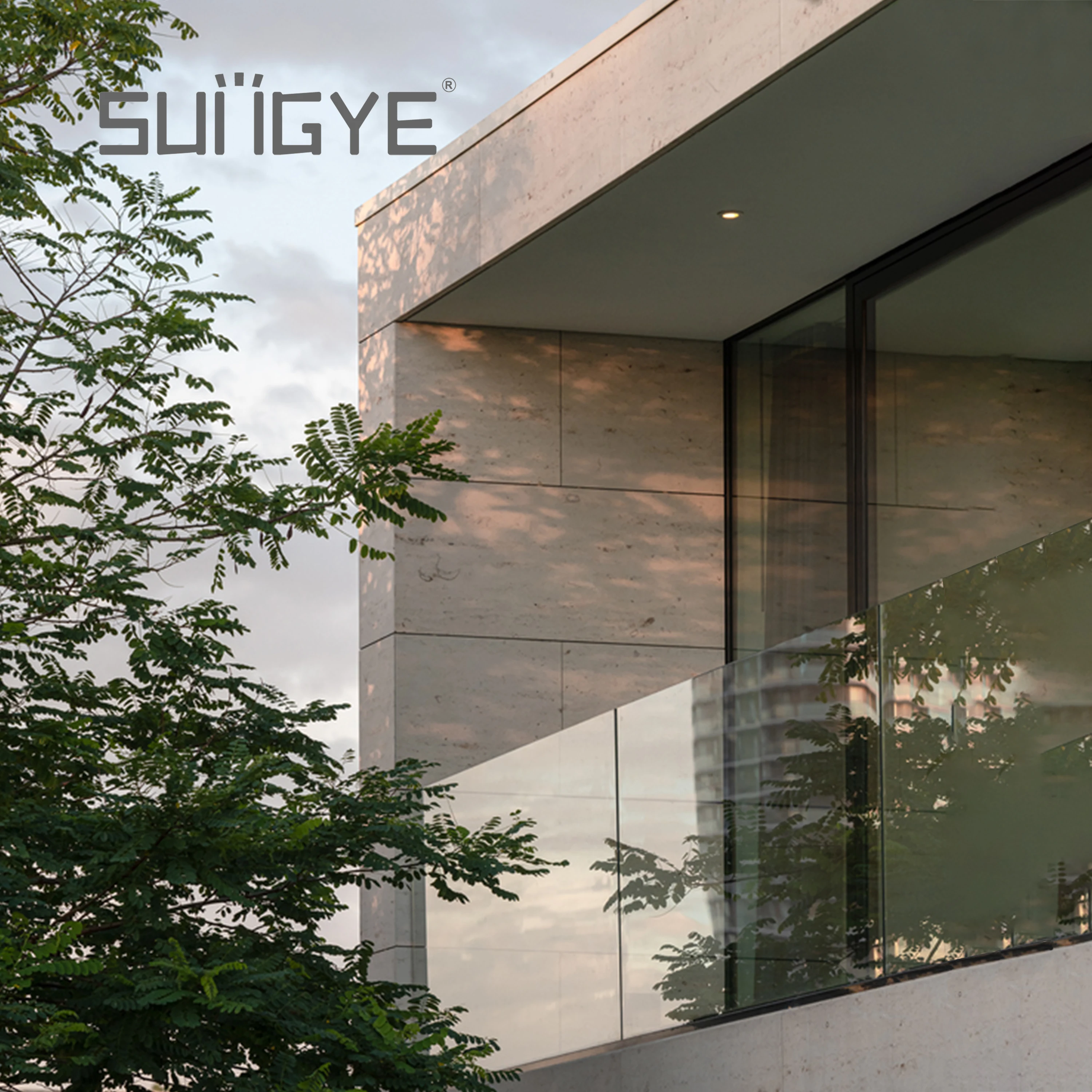 Plexiglass glass fibre reinforced plastic railings accessories patio fittings dark baluster glass balcony