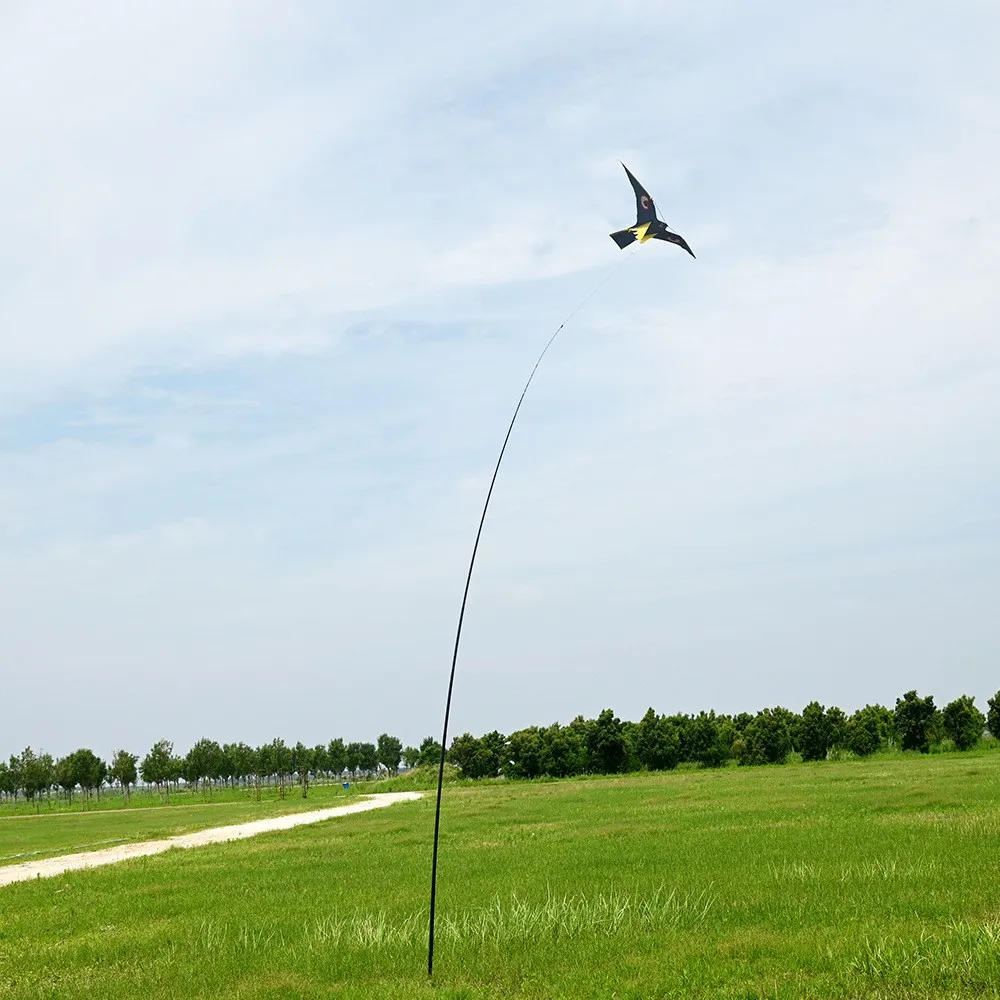 2024 New Arrival Black Scaring Bird Eagle Kites Easy Operate Flying Agriculture Kites Wholesale Children Fabric Nylon Material