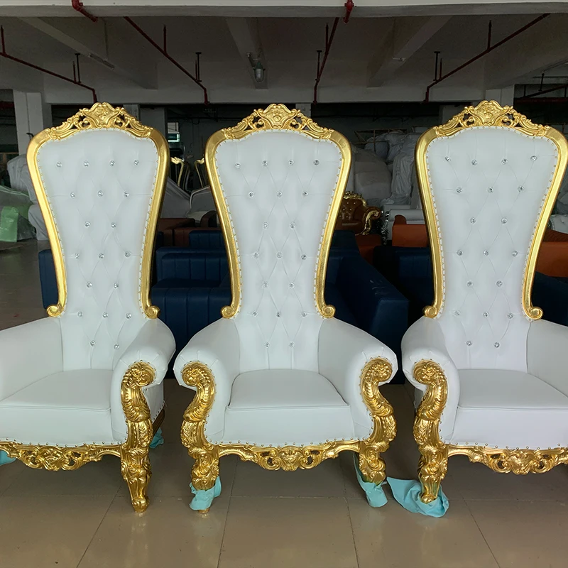 Cheap Wedding Gold Royal King Throne Chair For Queen Wholesale