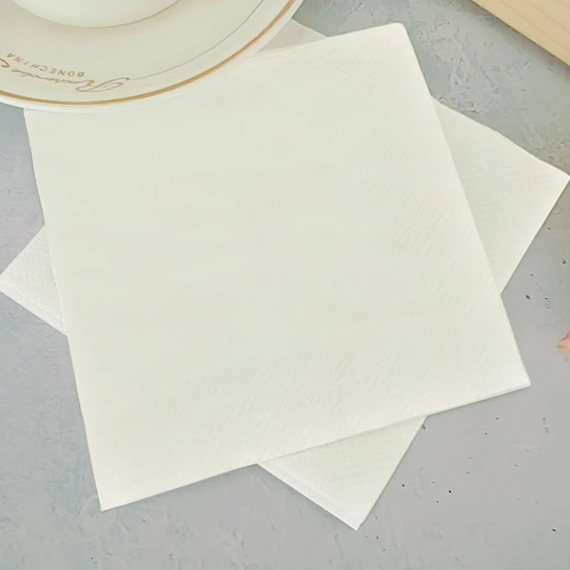 1-Ply Virgin Wood Pulp Dinner Napkins Disposable Mixed-Colored Serviettes Restaurant Cocktail Use FSC Certificate Fold Bag