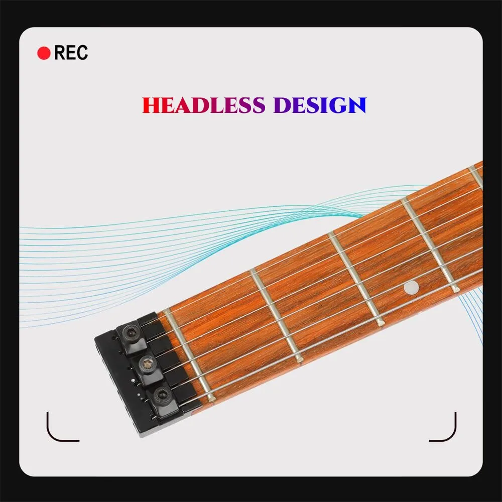 JELO IY-EG-R-700 Headless Electric Guitar Classical Strings Top maple guitare electro acoustique   with Accessories Set