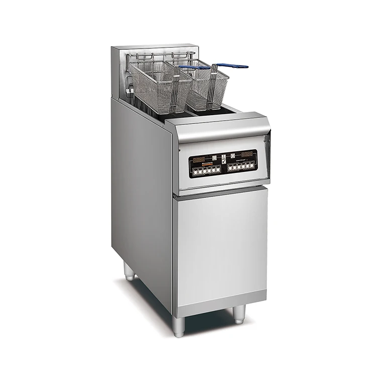 Double Commercial Chip Kitchen Restaurant Electric Deep Fryer