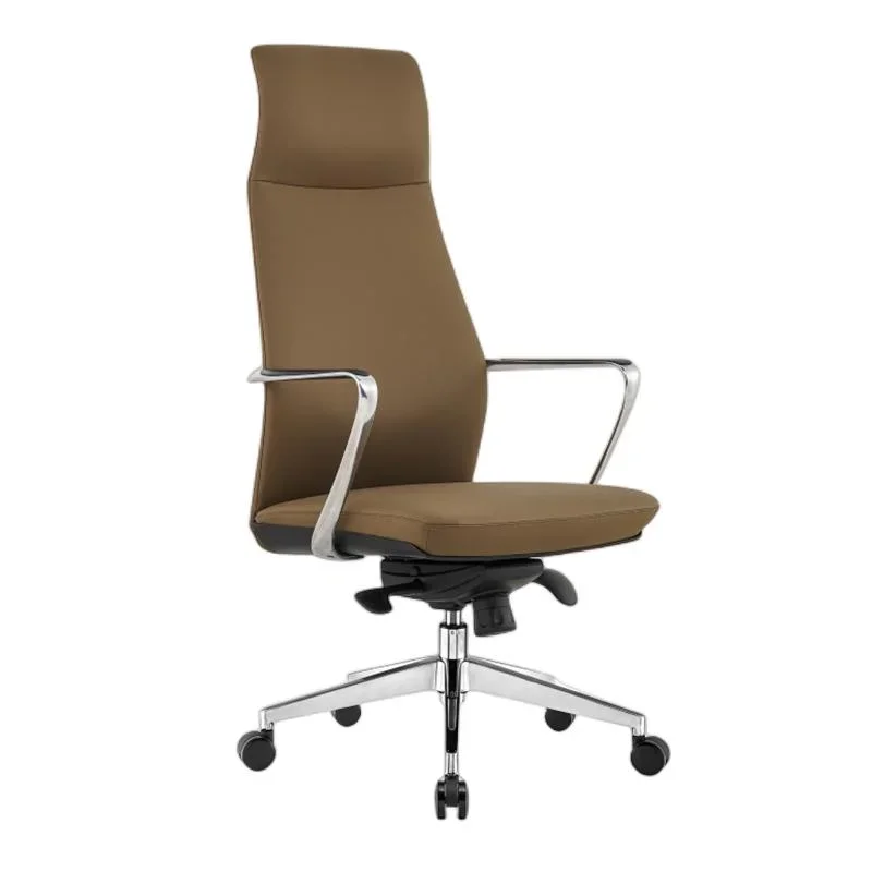 Modern Italian High Back Ergonomic Luxury Swivel Office Chair Executive Orange Leather Office Chair