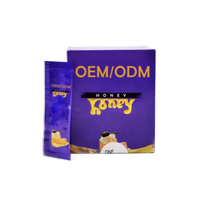 Mature Natural Sachet Packaging Gold Honey  Energy Honey Vip Royal Honey