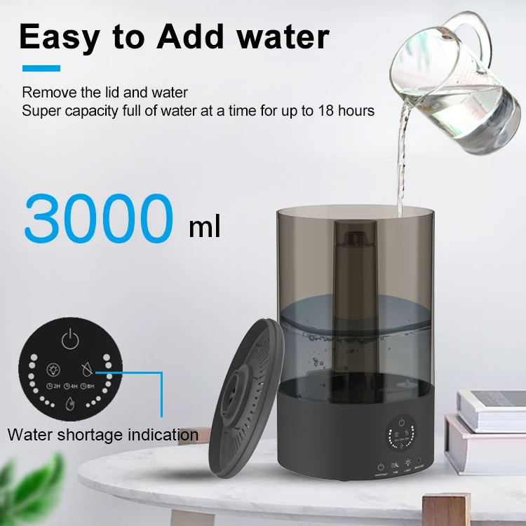 Upgrade Explosive Models Humidifier Ultrasonic Nano Spray Humidifier For Home Office Living Room 3L 200ML/H