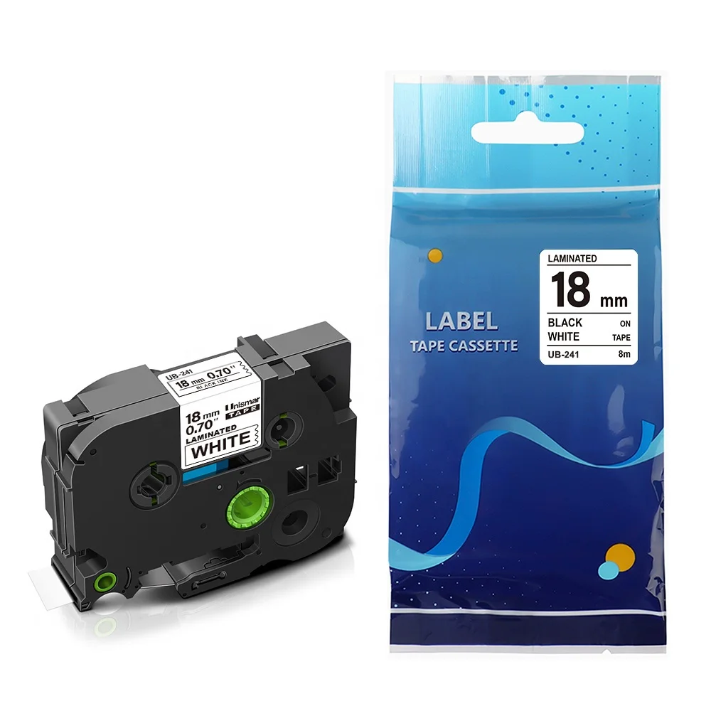 Compatible 18mm Label Cartridge Tz-241 Tze-241 Tze241 For brother p touchbrother label maker casebrother pth