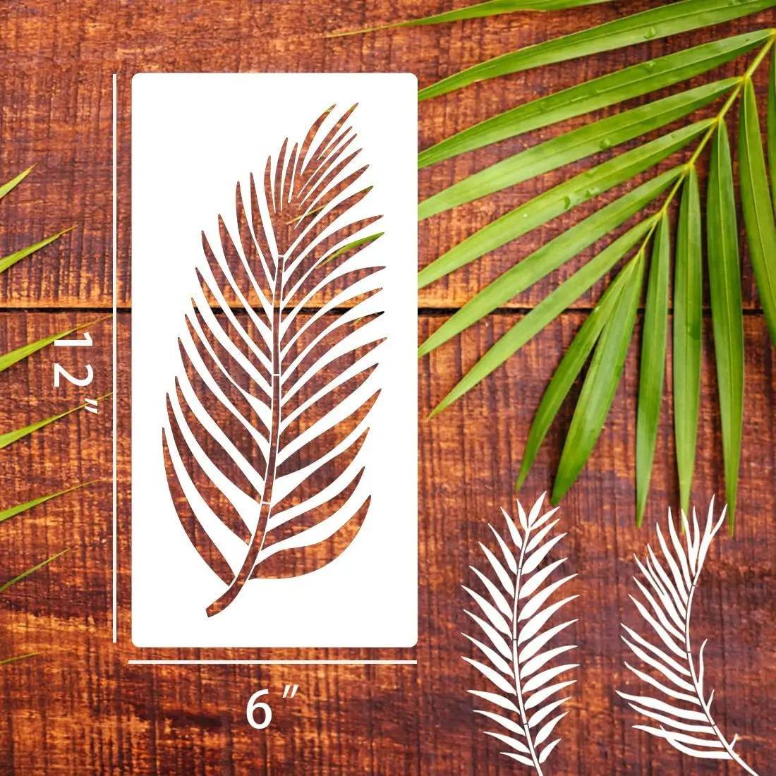 Large Palm Leaf Stencils for Painting Reusable Tropical Leaves Stencils Plant Stencil Drawing Templates