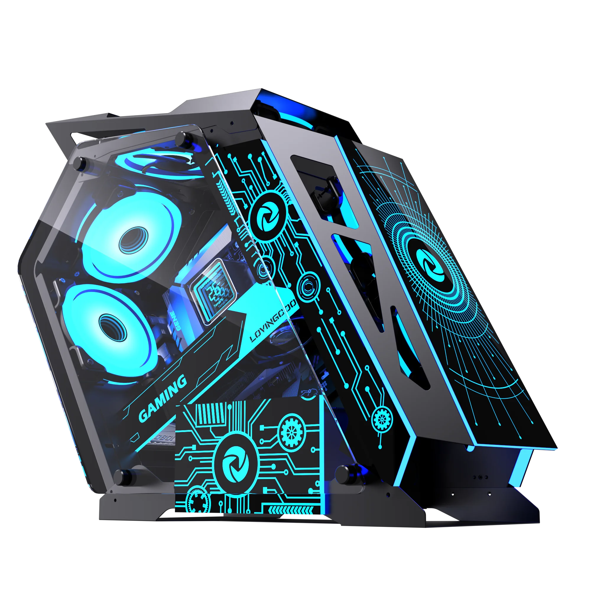 Lovingcool OEM Heteromorphosis SPCC Pc Case MATX Gaming Computer Cases & Towers With Fan RGB PC Chassis USB3.0 Desktop Case Cool
