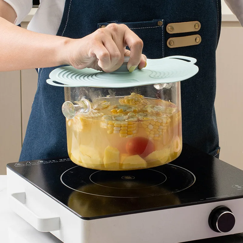 2023 New Arrivals Food Grade Silicone Pot Cup Cover Suction Kitchen Silicone Lid For Bowls