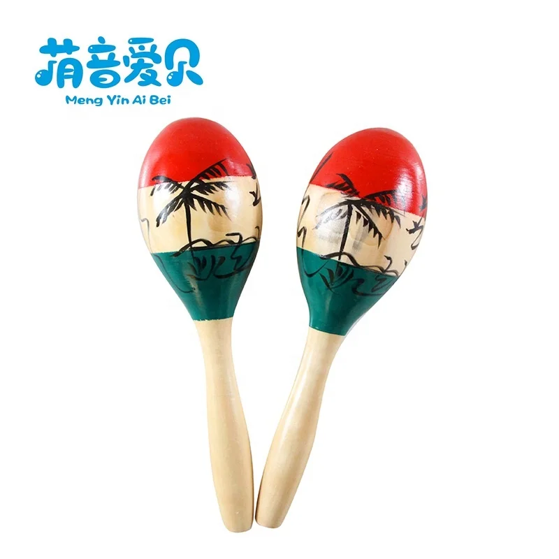 musical toys cheap price baby wooden maracas