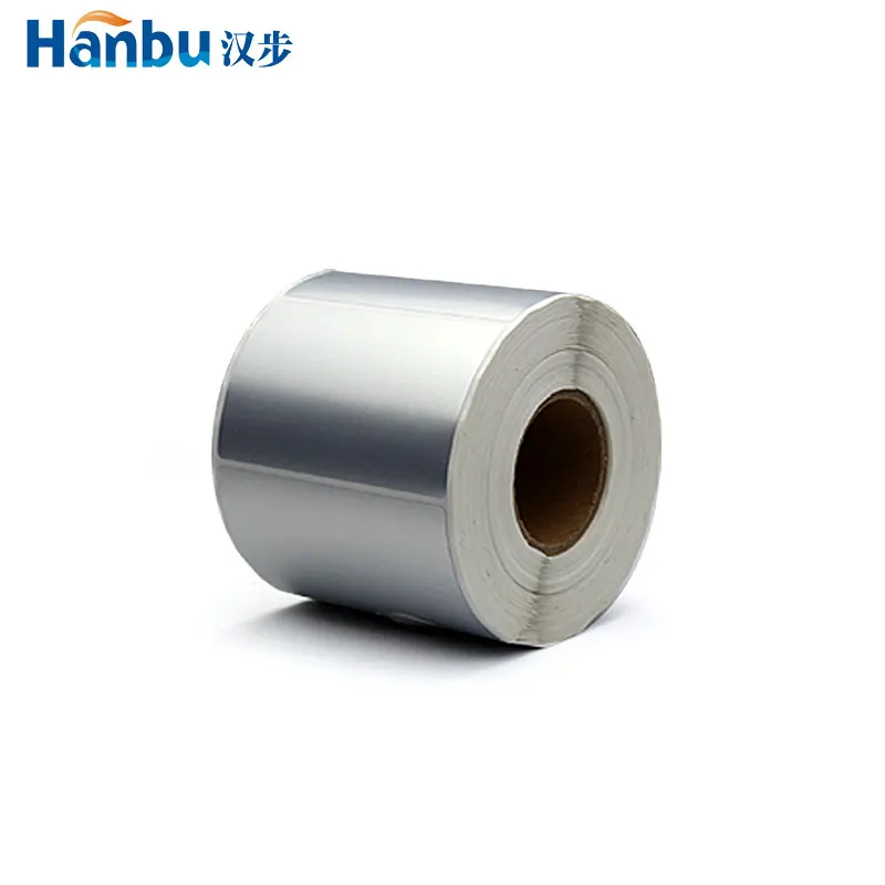 Полуглянцевая матовая полиэстер ПЭТ серебряная этикетка для термотрансферного принтера