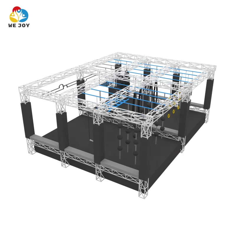 Customized modern other indoor playground american ninja warrior obstacle course kit gym truss for kids adult