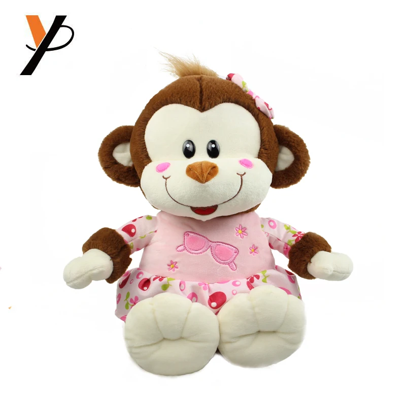 Customized  monkey plush toy stuffed animal with banana