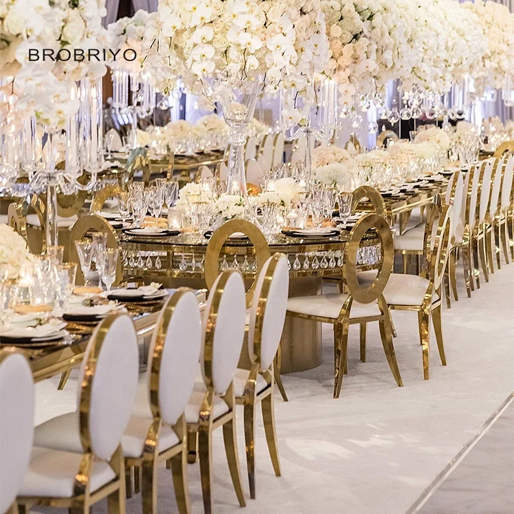 Cheap Banqueting Gold Silver Stainless steel Party Banquet Wed Wedding Hotel Chairs For Events