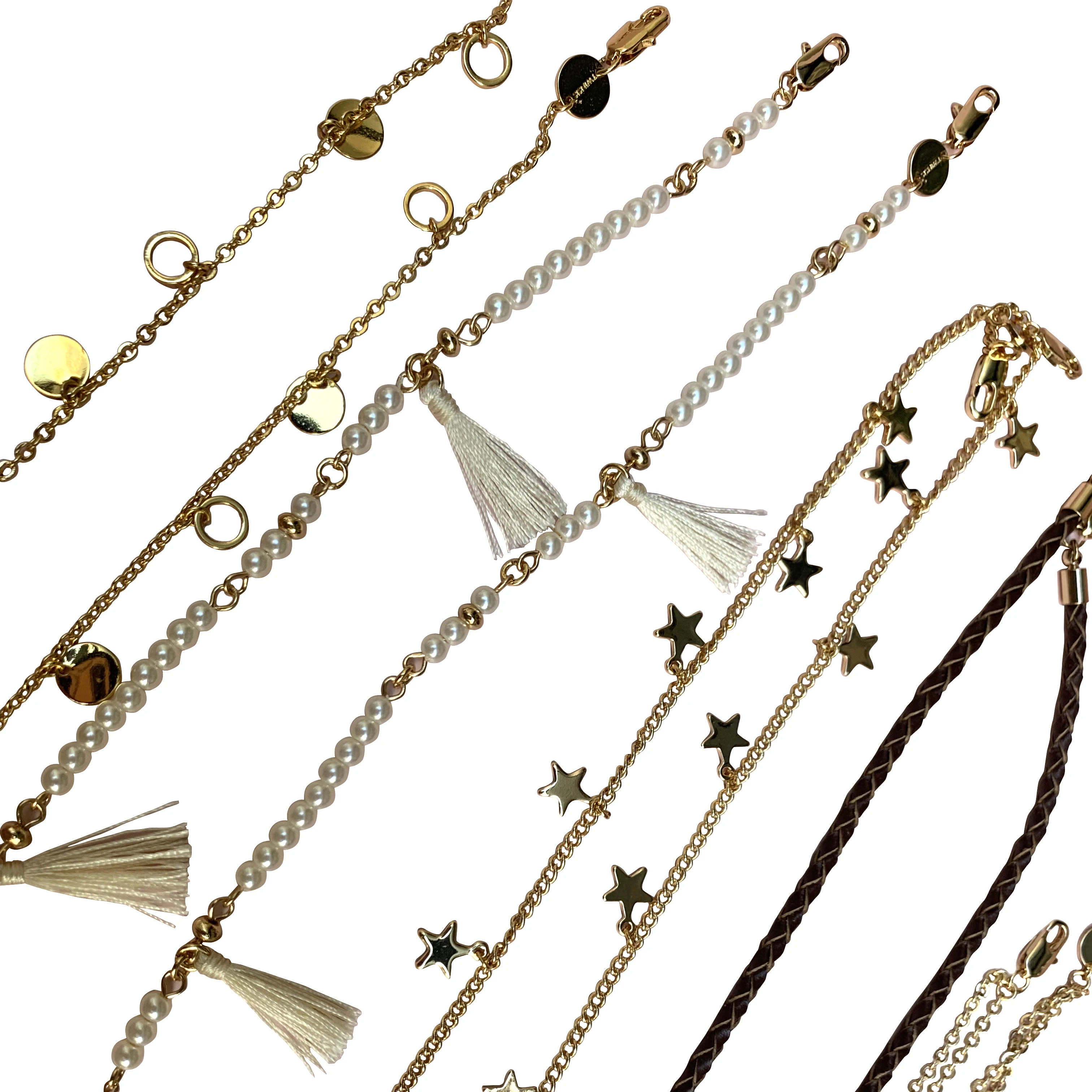 Twinsis design brass women gold face masking necklace holder eye glasses neck chain