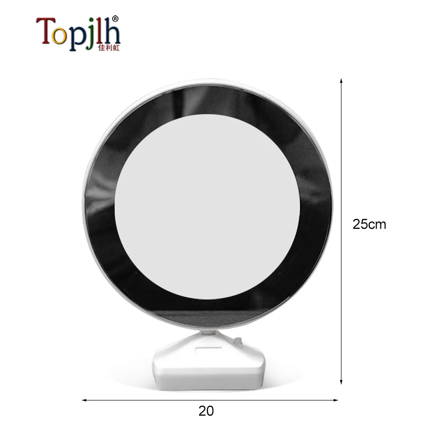 Sublimation Blank Desk Mirror With Led Light Rechargeable Makeup Mirror for Gift