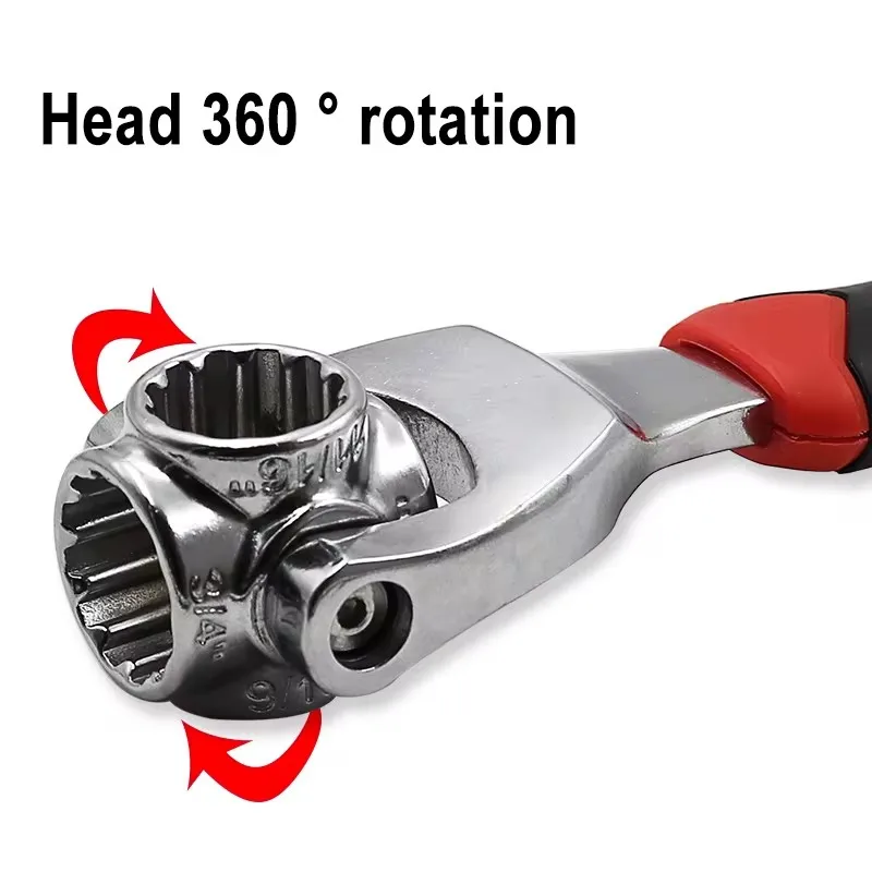 Tools Socket Works Universal Ratchet Spline Bolts Sleeve Rotation Hand Tools 360 Degree Multipurpose Tiger Wrench
