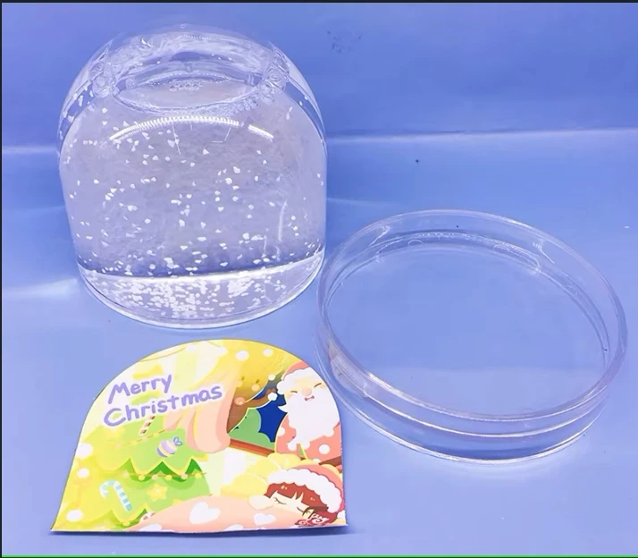 Glitter Snow Globe Photo Frame Liquid Floating Clear Plastic Acrylic Photo Frame Snow Globe Liquid Photo Frames