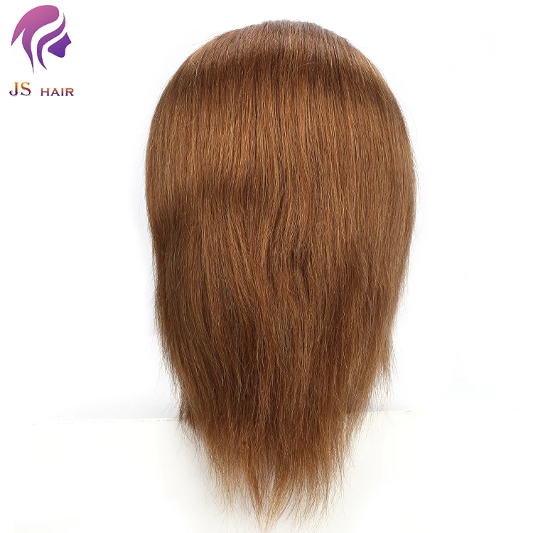 Human hair man training head, mannequin head with natural hair, real human hair dummy for sale