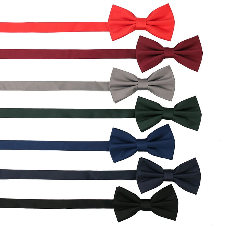 Custom Wholesale Men Ties Fashionable Butterfly Party Business Wedding Bow Tie Candy Solid Color Female Male Bowknot Accessories