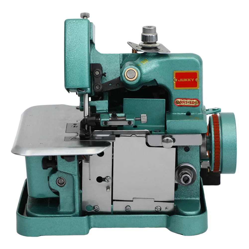 JUKKY GN1-6D Mini Household 4-Thread Overlock Sewing Machine Portable Home Use Industrial Application Cloth Clothing Used Motor