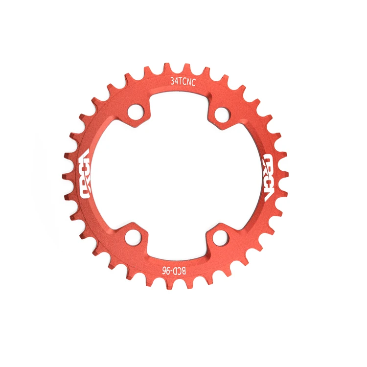Custom Narrow Wide Chain Ring BCD96 32t 34t 36t 38t with logo and Packing Box AL7075material Mtb Bike Chainring