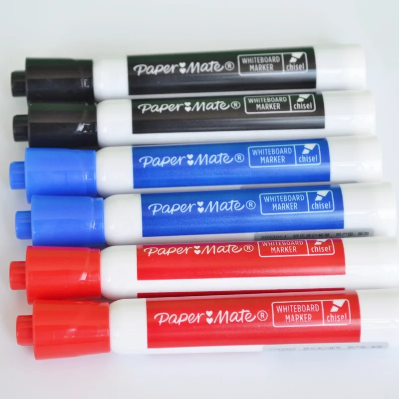 Sanford papermate dry erase marker chisel tip whiteboard marker  black red blue 80701
