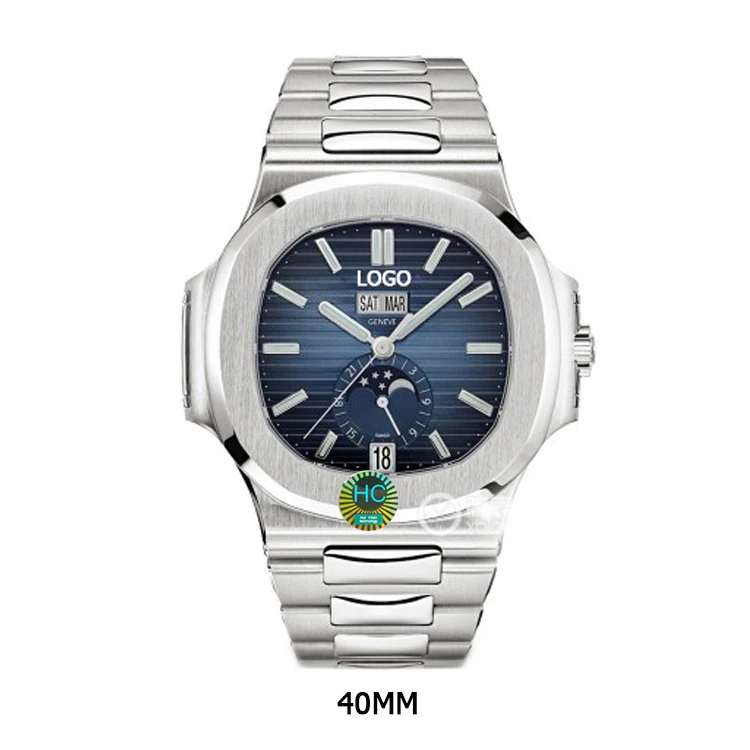 3A Quality Luminous Waterproof  Sapphire Glass 904L Stainless Steel Automatic PP Watches