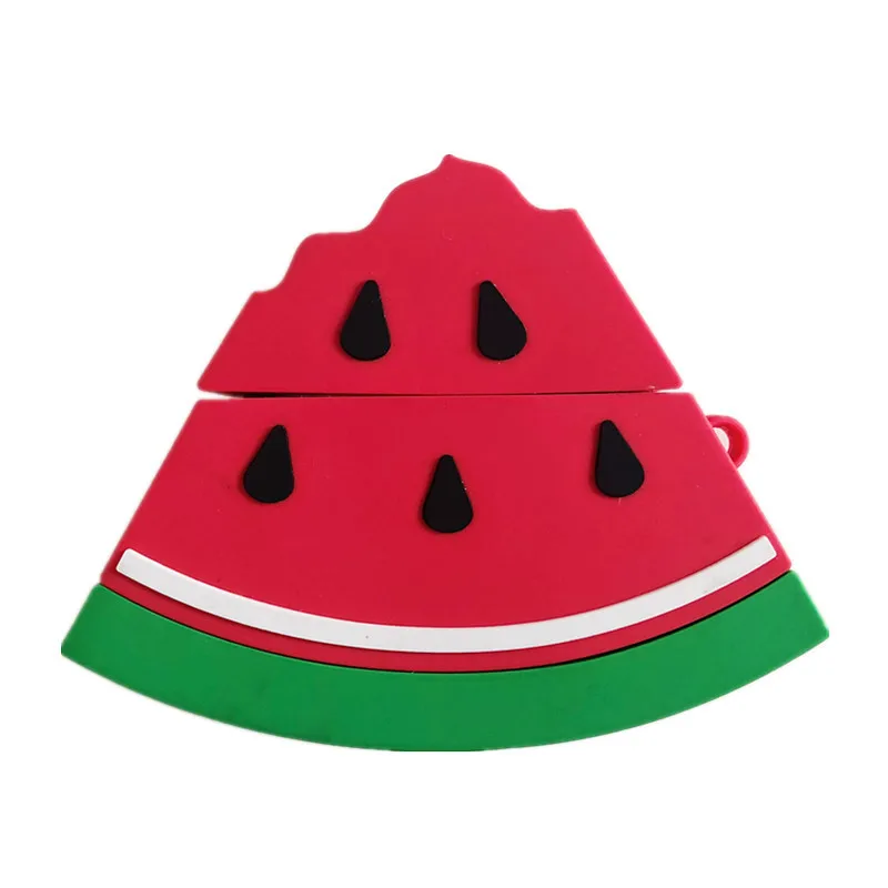 Shockproof Cute Watermelon Shaped 3d Silicon Protective Cover Case For Airpod With Finger Ring Wireless Earphone Case