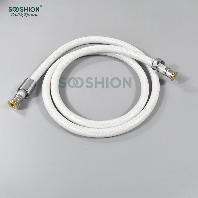 Bathroom White Color Bidet PVC Hose Cheap Accessories Plastic Muslim Shower Hose