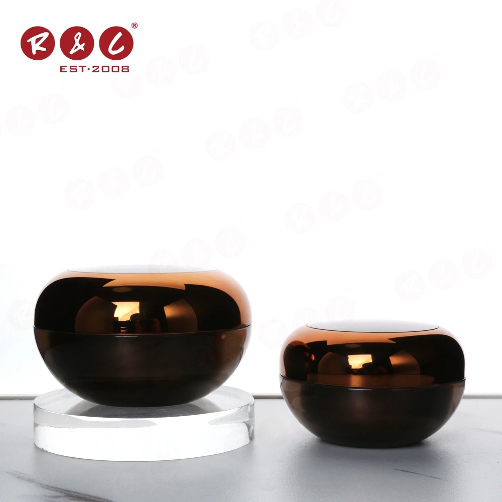 High Quality Plastic Jar Makeup Lipbalm Easy Open End Screen Printing Acrylic Cosmetic Jar Containers For Cream