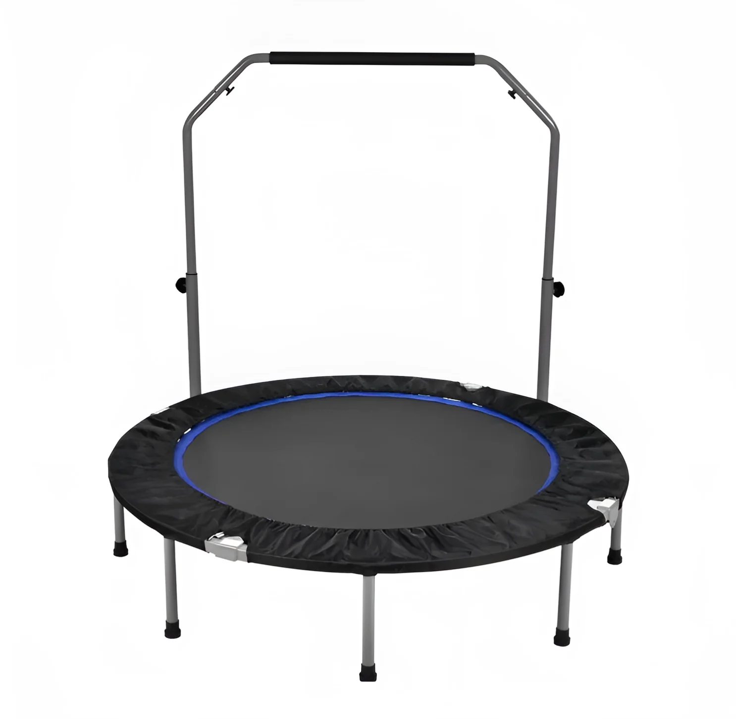 48 Inch Foldable Mini Trampoline, Fitness Trampoline Rebounder with U shape Foam Handle, Indoor Outdoor Exercise Trampoline