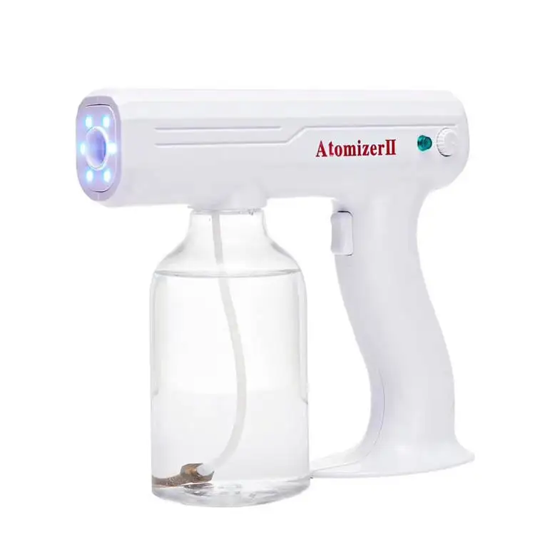Electric Wireless Nano Sprayer Machine Blue Light Spray Gun Sanitiser Disinfection Steam Atomizer Nano Spray Gun
