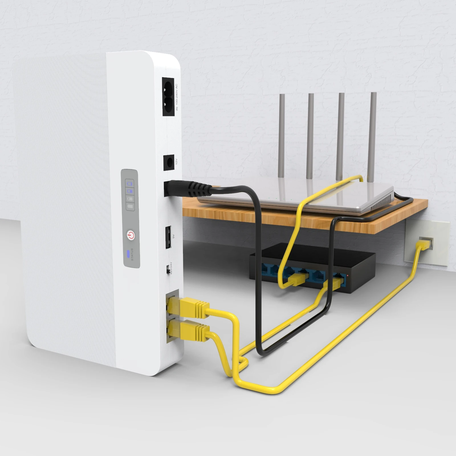 Мини dc ups батарея 12v 5v 9v 24v 48v poe wifi маршрутизатор mini порт