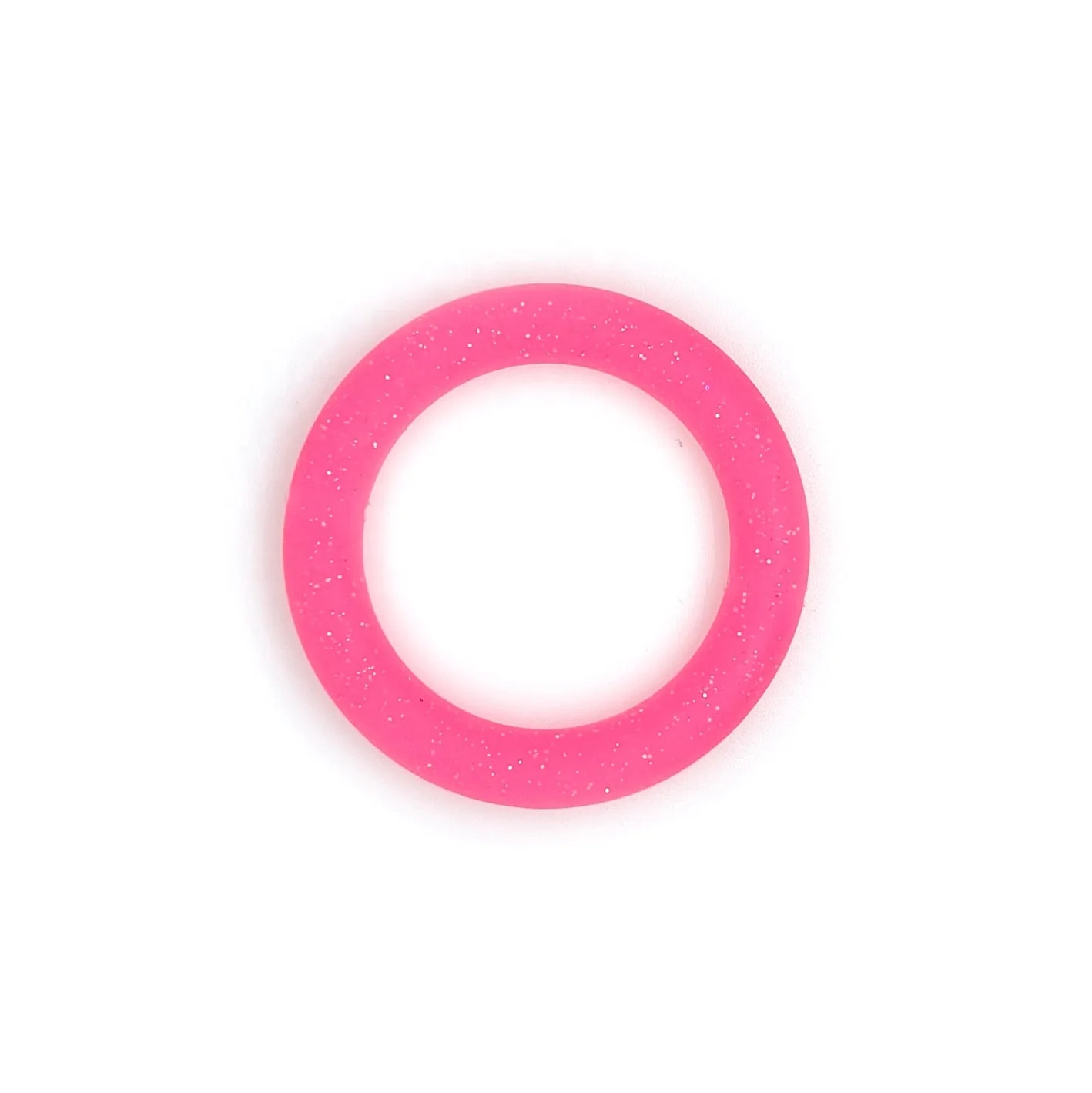65mm Glitter Silicone Ring Loop With 2 Hole 65mm Silicone Circle O Rings For Diy Jewelry Necklace Making
