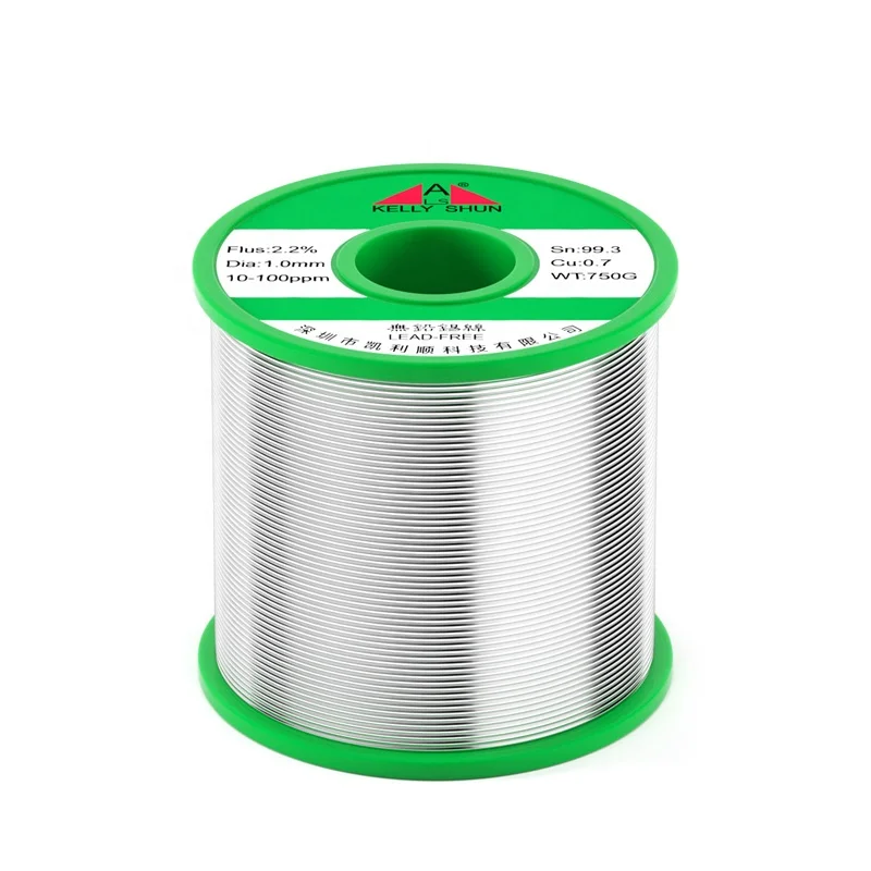 KELLYSHUN Lead-free Soldering Wire Sn99.3Cu0.7 0.5mm 0.6mm 0.8mm 1.2mm 100g 500g 1000g