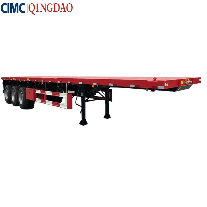 cheap price 2021 CIMC hot sale 40ft flatbed truck trailer