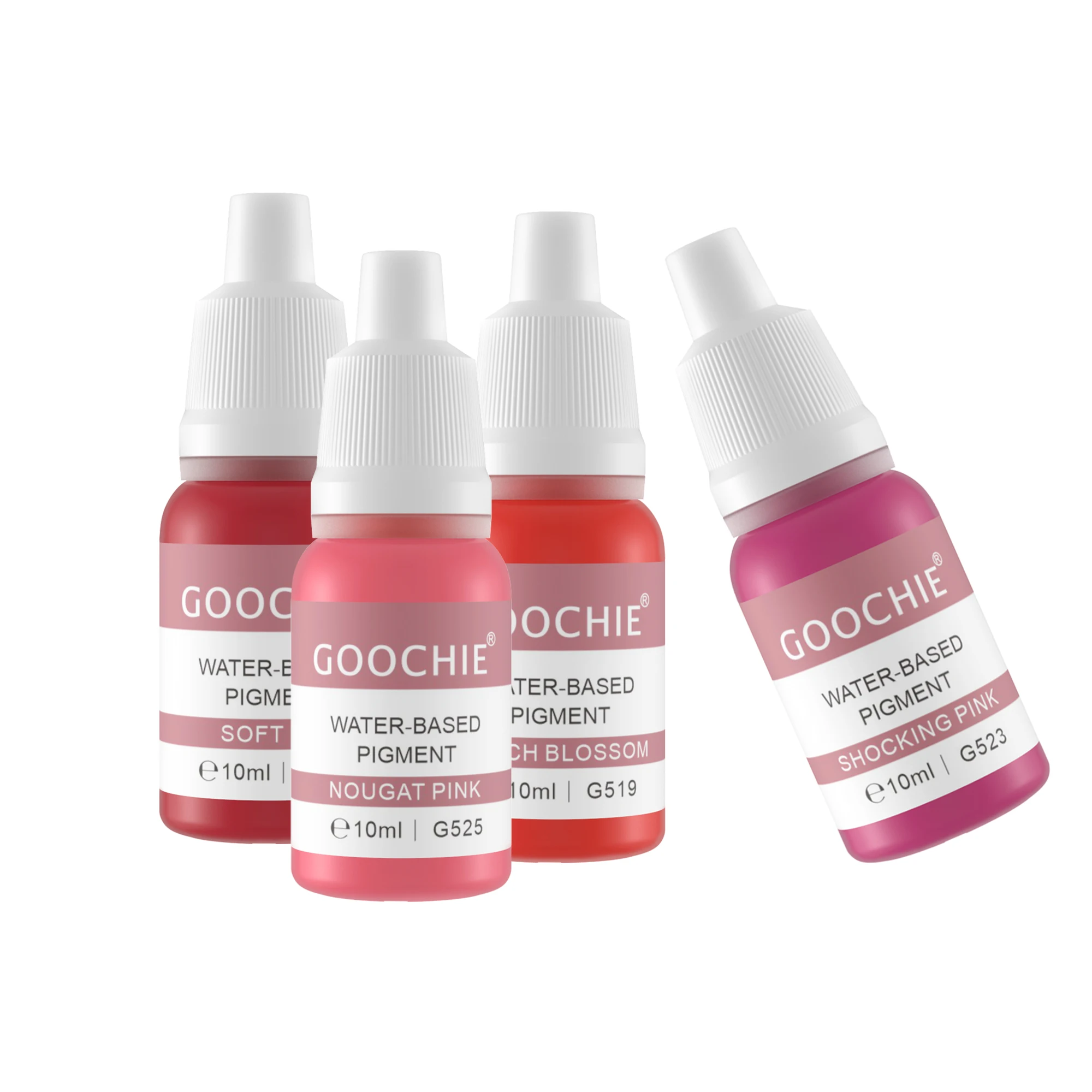 Goochie 18 colors semi organic liquid water based micro pigment EU standard machine permanent makeup pigment
