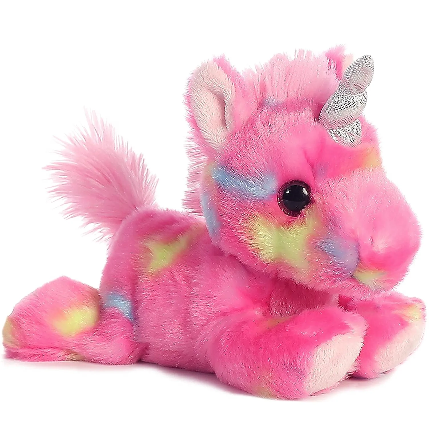 Colorful unicorn doll lying On Front pink animal unicorn toy stuffing cotton soft plush toy OEM