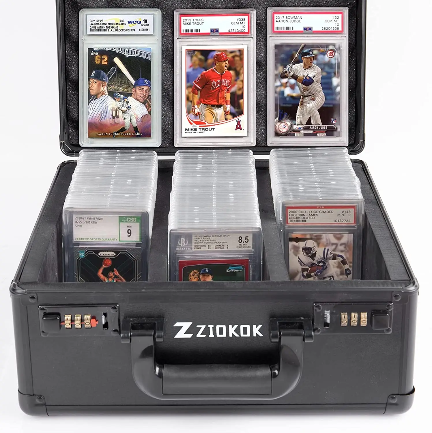 Aluminum Graded Card Slab Case Trading Card Storage Case for PSA Baseball Sports Card