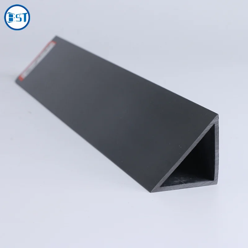 Extrusion triangular shape plastic tube pvc extruded tubes customized triangle hollow plastic pipe