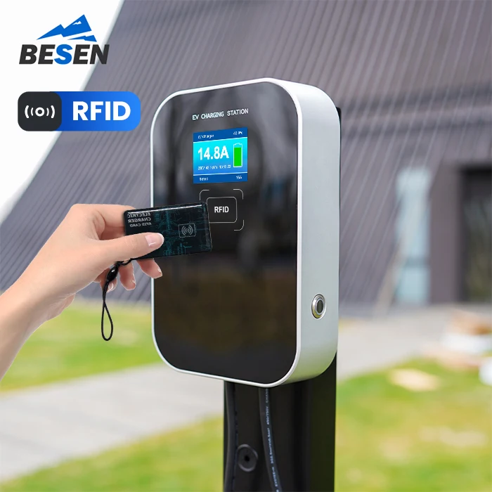BESEN waterproof 32A 11kW EV WALL BOX RFID Easy-installing CHARGING STATION