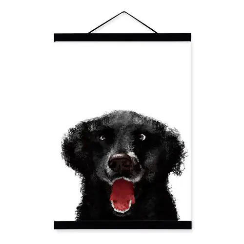 Nordic Home Wall Art Decor Custom Poster And Prints Wooden Magnetic Poster Hanger Photo Frame Slats Wood Picture Hanging Frame