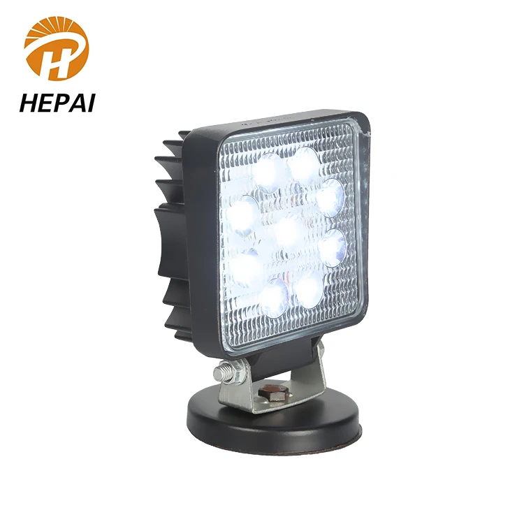 Прямые продажи, Прожекторы для грузовиков, внедорожников, тракторов, 12 В, 24 В, фары, квадратные Автомобильные светодиодные рабочие фары 27 Вт