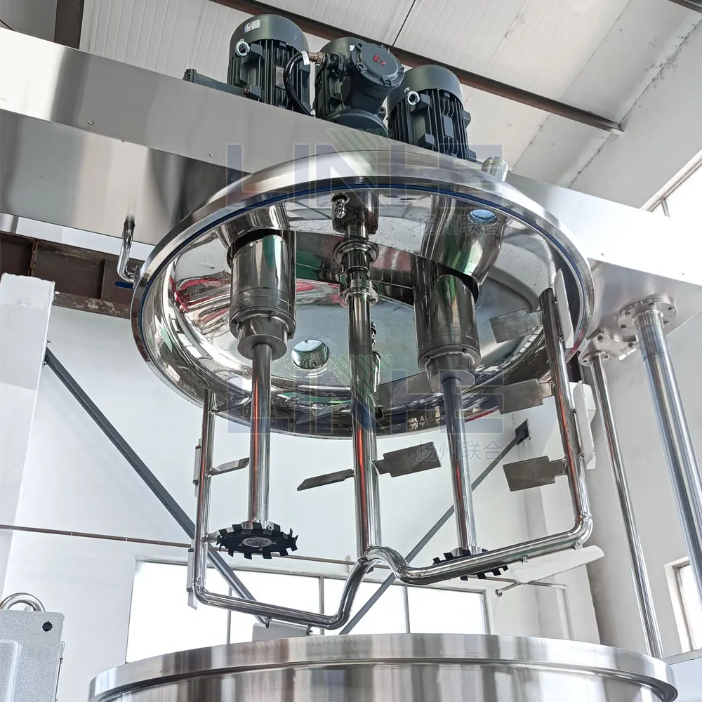High Viscosity Cosmetic Emulsifier Mixer Body Lotion Cream Mixing Tank Multi-Function Vacuum Emulsifying Machine Mixer