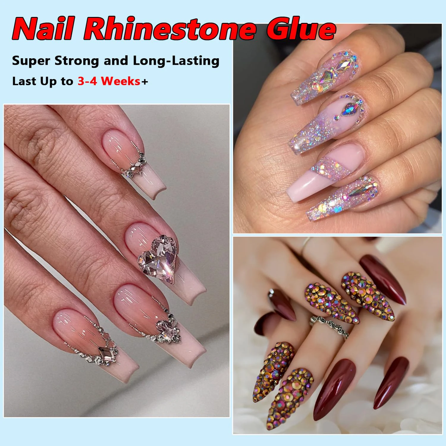 Wholesale Strong Nail Art Glue Diamond Jewelry Thickening Edge Sealing Caulking Excellent Adhesion Shop Special Nail Polish Glue